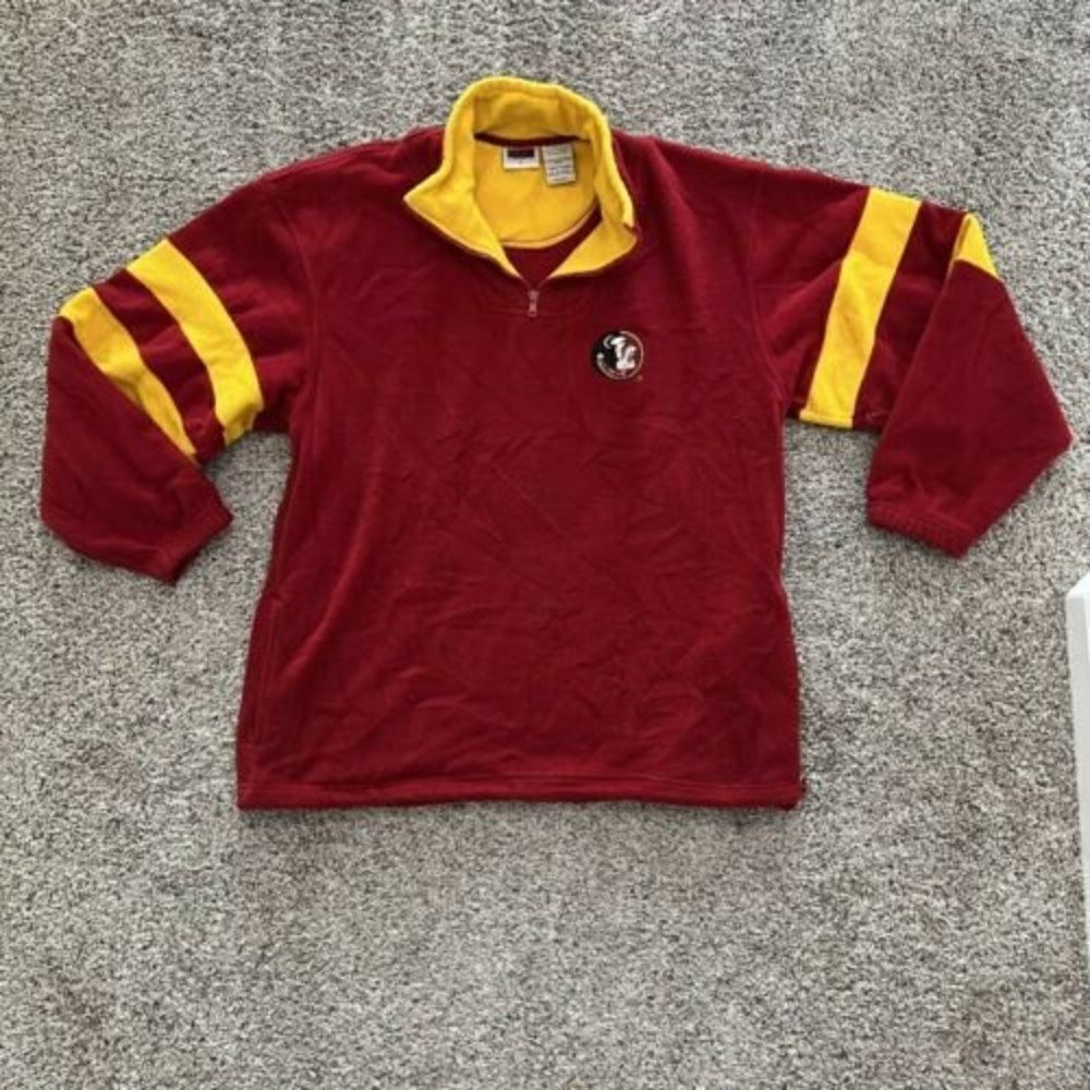 Vintage Iron Knights Athletics Florida State Seminoles 1/4 Zip Fleece Size XL